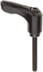 KIPP - #10-32, 0.55" Hub Diam, Zinc Die Cast (Steel Components) Threaded Stud Adjustable Clamping Handle - 1.38" Stud Length, 1.85" OAL, 1.22" High - Exact Tooling