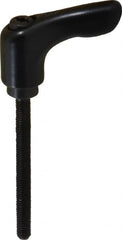 KIPP - #10-32, 0.55" Hub Diam, Zinc Die Cast (Steel Components) Threaded Stud Adjustable Clamping Handle - 1.97" Stud Length, 1.85" OAL, 1.22" High - Exact Tooling