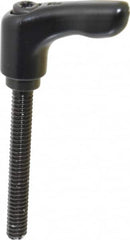 KIPP - 1/4-20, 0.55" Hub Diam, Zinc Die Cast (Steel Components) Threaded Stud Adjustable Clamping Handle - 1.97" Stud Length, 1.85" OAL, 1.22" High - Exact Tooling