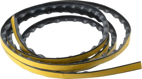 Pemko - 7' Long x 7/16" Wide, Adhesive Astragal/Meeting Stile Seals Weatherstripping - 1-3/4" Door Thickness, Silicone, Dark Brown Finish - Exact Tooling