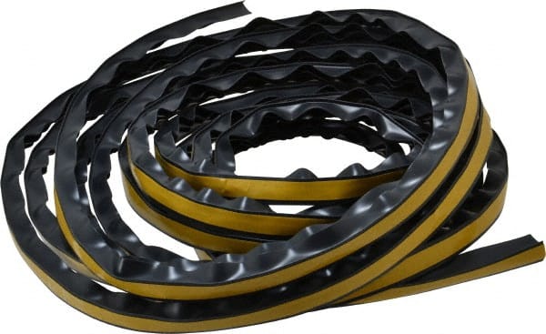Pemko - 20' Long x 1/2" Wide, Adhesive Perimeter Gasketing Weatherstripping - 1-3/4" Door Thickness, Silicone, Dark Brown Finish - Exact Tooling