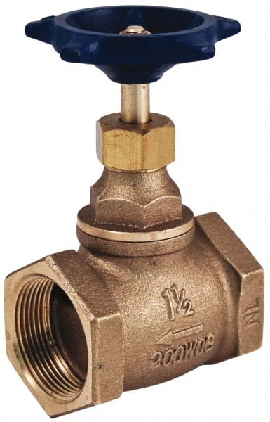 Legend Valve - 1" Pipe, FNPT Ends, Brass Rising Stem Globe Valve - Bronze Disc, Bolted Bonnet, 200 psi WOG, 125 psi WSP, Class 125 - Exact Tooling