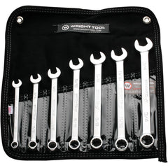Wright Tool & Forge - 7 Pc, 3/8 - 3/4", 12-Point Combination Wrench Set - Exact Tooling