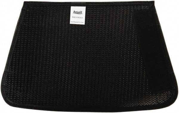 Ansell - Size Universal, Black Cane Mesh Chemical & Puncture Resistant Sleeve - 8" Long Sleeve, Cut Resistance Level 3, Elastic Opening at Both Ends - Exact Tooling