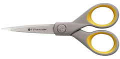 Clauss - 2" LOC, 5" OAL Titanium Standard Scissors - Ambidextrous, Straight Handle, For General Purpose Use - Exact Tooling