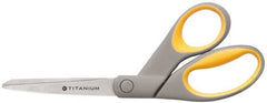 Clauss - 3-1/4" LOC, 8" OAL Titanium Standard Shears - Ambidextrous, Straight Handle, For General Purpose Use - Exact Tooling