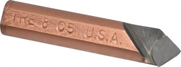 Made in USA - 1/2 x 1/2" Shank, Round Shank Boring Single Point Tool Bit - TRE-8, Grade C5 - Exact Tooling