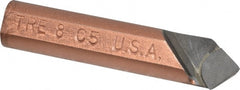 Made in USA - 1/2 x 1/2" Shank, Round Shank Boring Single Point Tool Bit - TRE-8, Grade C5 - Exact Tooling
