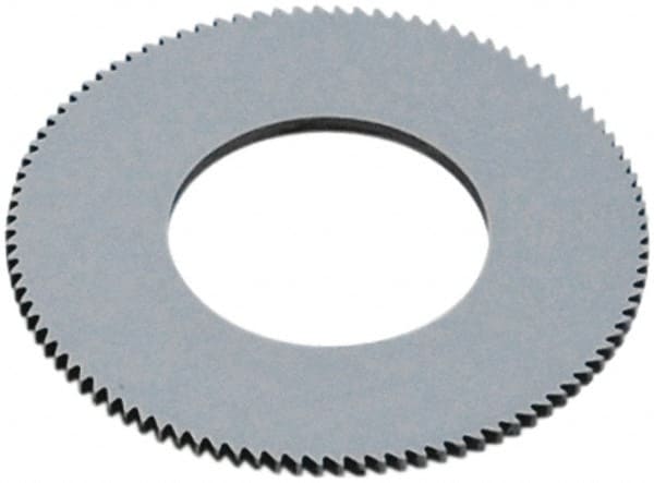 Made in USA - 1-1/2" Diam x 0.02" Blade Thickness, 1/2" Arbor Hole Diam, 130 Teeth, Solid Carbide, Jeweler's Saw - Uncoated - Exact Tooling