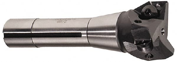 Value Collection - 1-1/2" Cut Diam, 0.656" Max Depth of Cut, 1" Shank Diam, 3-11/16" OAL, Indexable Square Shoulder End Mill - TPC 32..., TPG 32., TPU 32. Inserts, Weldon Shank - Exact Tooling