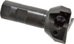 Value Collection - 2" Cut Diam, 0.656" Max Depth of Cut, 1" Shank Diam, 3-11/16" OAL, Indexable Square Shoulder End Mill - TPC 32..., TPG 32., TPU 32. Inserts, Weldon Shank - Exact Tooling