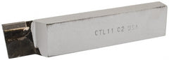 Made in USA - 1 x 1/2" Shank, Cutoff & Grooving Single Point Tool Bit - CT-111, Grade C2 - Exact Tooling
