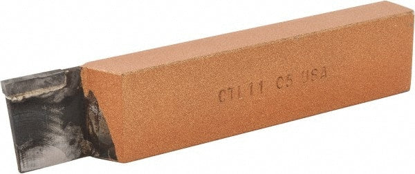 Made in USA - 1 x 1/2" Shank, Cutoff & Grooving Single Point Tool Bit - CT-111, Grade C5 - Exact Tooling