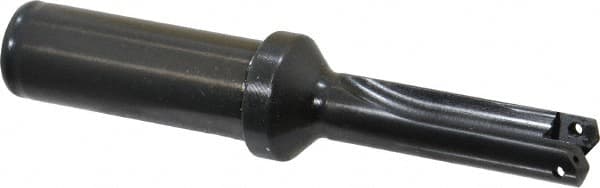 Allied Machine and Engineering - Series 0, 33/64 to 11/16" Diam, 3/4" Diam Straight Shank with Flange, Straight Flute Spade Drill - 1-3/8" Max Depth, 2-39/64" Body Length, 4-17/32" OAL, Short Length, Through Coolant - Exact Tooling