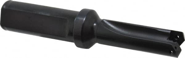 Allied Machine and Engineering - Series 0.5, 39/64 to 11/16" Diam, 3/4" Diam Straight Shank with Flange, Straight Flute Spade Drill - 1-3/8" Max Depth, 2-39/64" Body Length, 4-17/32" OAL, Short Length, Through Coolant - Exact Tooling