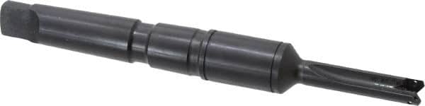 Allied Machine and Engineering - Series Y, 3/8 to 27/64" Diam, 2MT Taper Shank, Straight Flute Spade Drill - 1-1/4" Max Depth, 3-15/32" Body Length, 6-5/16" OAL, Short Length, Through Coolant - Exact Tooling