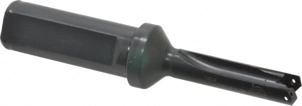 Allied Machine and Engineering - Series Z, 7/16 to 1/2" Diam, 3/4" Diam Straight Shank with Flange, Straight Flute Spade Drill - 1-1/4" Max Depth, 2-1/2" Body Length, 4-7/16" OAL, Short Length, Through Coolant - Exact Tooling