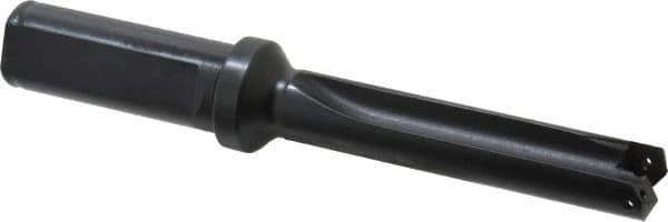 Allied Machine and Engineering - Series 0.5, 39/64 to 11/16" Diam, 3/4" Diam Straight Shank with Flange, Straight Flute Spade Drill - 2-1/2" Max Depth, 3-47/64" Body Length, 5-21/32" OAL, Standard Length, Through Coolant - Exact Tooling