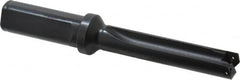 Allied Machine and Engineering - Series 0.5, 39/64 to 11/16" Diam, 3/4" Diam Straight Shank with Flange, Straight Flute Spade Drill - 2-1/2" Max Depth, 3-47/64" Body Length, 5-21/32" OAL, Standard Length, Through Coolant - Exact Tooling