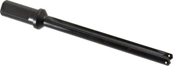 Allied Machine and Engineering - Series 1, 45/64 to 15/16" Diam, 1" Diam Straight Shank with Flange, Straight Flute Spade Drill - 6-5/8" Max Depth, 8-15/64" Body Length, 10-3/8" OAL, Standard Length, Through Coolant - Exact Tooling