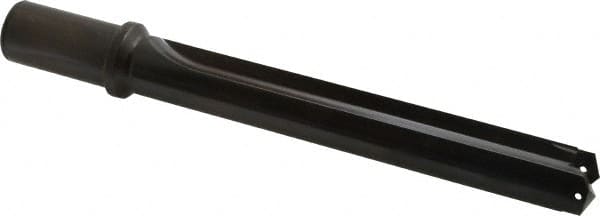 Allied Machine and Engineering - Series 2.5, 1-3/16 to 1-3/8" Diam, 1-1/4" Diam Straight Shank with Flange, Straight Flute Spade Drill - 7-3/8" Max Depth, 9-13/64" Body Length, 11-11/32" OAL, Standard Length, Through Coolant - Exact Tooling