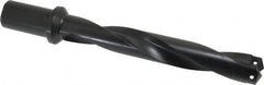 Allied Machine and Engineering - Series 3, 1-13/32 to 1-7/8" Diam, 1-1/2" Diam Straight Shank with Flange, Helical Flute Spade Drill - 8-1/4" Max Depth, 10-1/2" Body Length, 13" OAL, Standard Length, Through Coolant - Exact Tooling