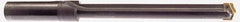 Allied Machine and Engineering - Series 4, 1-29/32 to 2-9/16" Diam, 1-1/2" Diam Straight Shank, Straight Flute Spade Drill - 24-5/8" Max Depth, 26-3/16" Body Length, 30" OAL, Long Length, Through Coolant - Exact Tooling