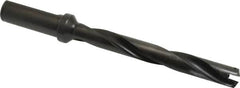 Allied Machine and Engineering - Series 0.5, 39/64 to 11/16" Diam, 3/4" Diam Straight Shank with Flange, Helical Flute Spade Drill - 4-1/2" Max Depth, 5-47/64" Body Length, 7-21/32" OAL, Extended Length, Through Coolant - Exact Tooling