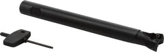 Seco - 93° Lead Angle, 1" Min Cut Diam, 0.28" Max Depth of Cut, Indexable Chamfer and Angle End Mill - 2 Inserts, XO.. 1204.. Insert Style, 7.87" Overall Length, Through Coolant, Straight Shank - Exact Tooling