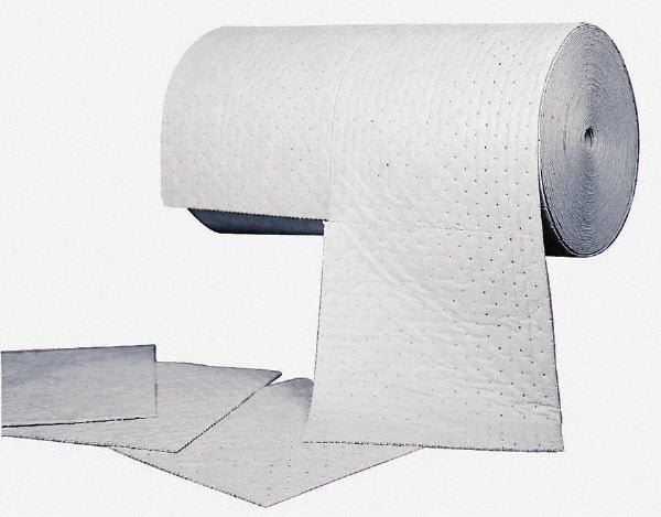 Oil-Dri - Pads, Rolls & Mats; Type: Roll ; Application: Non-Aggressive Leaks and Spills; Universal ; Capacity per Package (Gal.): 56.00; 56.0 ; Length: 150'; 150.00 ; Overall Length: 150.00 ; Width: 30" - Exact Tooling