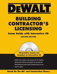 DeWALT - Building Contractors Licensing Exam Guide with CD-ROM Publication with CD-ROM, 2nd Edition - by American Contracotrs Exam Services, Pal Publications, 2008 - Exact Tooling