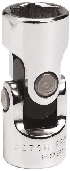 Proto - 3/8" Drive, Standard Hand Socket - 6 Points, 1-3/4" OAL, Alloy Steel, Chrome Finish - Exact Tooling