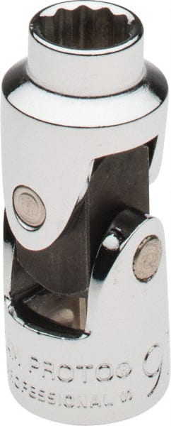 Proto - 3/8" Drive, Standard Hand Socket - 12 Points, 1-3/4" OAL, Alloy Steel, Chrome Finish - Exact Tooling