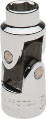 Proto - 3/8", 3/8" Drive, Standard Hand Socket - 6 Points, 1-3/4" OAL, Alloy Steel, Chrome Finish - Exact Tooling