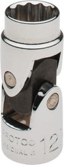 Proto - 3/8" Drive, Standard Hand Socket - 12 Points, 1-3/4" OAL, Alloy Steel, Chrome Finish - Exact Tooling