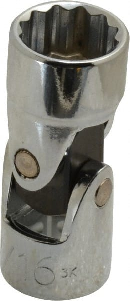 Proto - 9/16", 3/8" Drive, Standard Hand Socket - 12 Points, 1-27/32" OAL, Alloy Steel, Chrome Finish - Exact Tooling