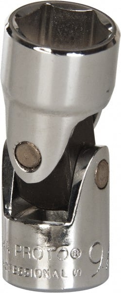 Proto - 9/16", 3/8" Drive, Standard Hand Socket - 6 Points, 1-27/32" OAL, Alloy Steel, Chrome Finish - Exact Tooling