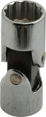 Proto - 3/8" Drive, Standard Hand Socket - 12 Points, 1-27/32" OAL, Alloy Steel, Chrome Finish - Exact Tooling