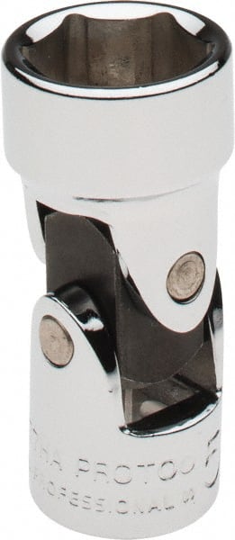 Proto - 5/8", 3/8" Drive, Standard Hand Socket - 6 Points, 1-27/32" OAL, Alloy Steel, Chrome Finish - Exact Tooling
