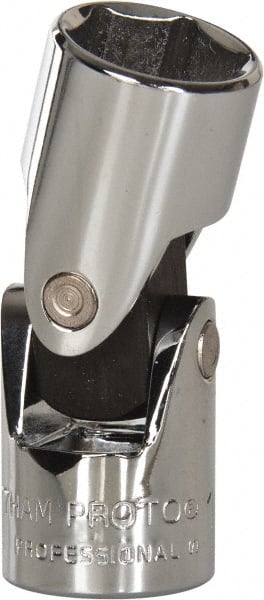 Proto - 3/8" Drive, Standard Hand Socket - 6 Points, 1-27/32" OAL, Alloy Steel, Chrome Finish - Exact Tooling