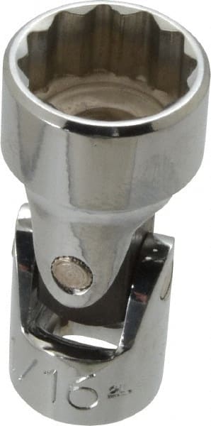 Proto - 11/16", 3/8" Drive, Standard Hand Socket - 12 Points, 2" OAL, Alloy Steel, Chrome Finish - Exact Tooling
