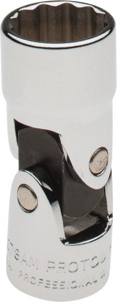 Proto - 3/8" Drive, Standard Hand Socket - 12 Points, 2" OAL, Alloy Steel, Chrome Finish - Exact Tooling