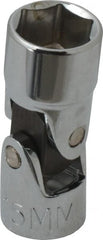 Proto - 3/8" Drive, Standard Hand Socket - 6 Points, 2" OAL, Alloy Steel, Chrome Finish - Exact Tooling