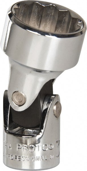 Proto - 3/4", 3/8" Drive, Standard Hand Socket - 12 Points, 2" OAL, Alloy Steel, Chrome Finish - Exact Tooling