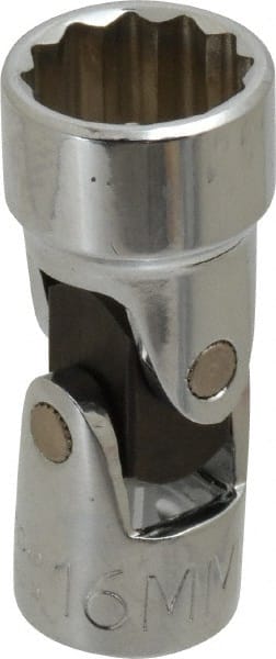 Proto - 3/8" Drive, Standard Hand Socket - 12 Points, 2" OAL, Alloy Steel, Chrome Finish - Exact Tooling