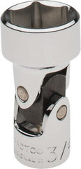 Proto - 3/4", 3/8" Drive, Standard Hand Socket - 6 Points, 2" OAL, Alloy Steel, Chrome Finish - Exact Tooling
