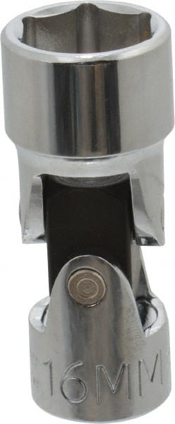 Proto - 3/8" Drive, Standard Hand Socket - 6 Points, 2" OAL, Alloy Steel, Chrome Finish - Exact Tooling