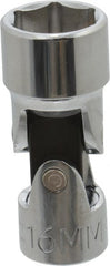Proto - 3/8" Drive, Standard Hand Socket - 6 Points, 2" OAL, Alloy Steel, Chrome Finish - Exact Tooling