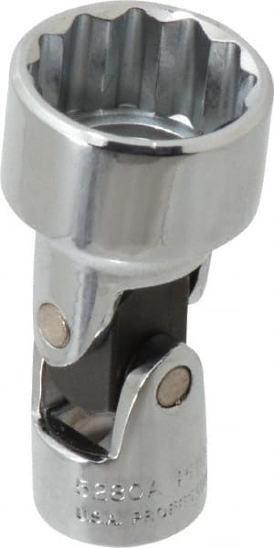 Proto - 7/8", 3/4" Drive, Standard Hand Socket - 12 Points, 2" OAL, Chrome Finish - Exact Tooling