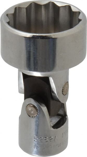 Proto - 15/16", 3/8" Drive, Standard Hand Socket - 12 Points, 2-3/32" OAL, Alloy Steel, Chrome Finish - Exact Tooling